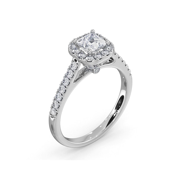 Roxy Diamond Engagement Side Stone Ring in Platinum 0.98CT G/VS1 - Image 4