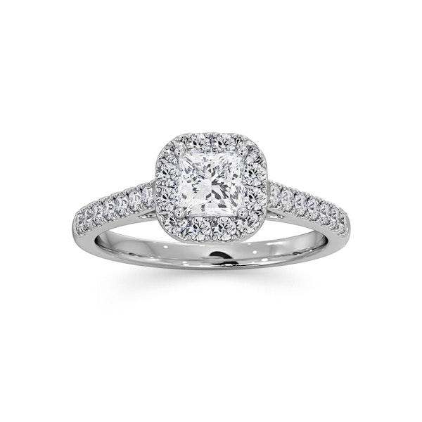 Roxy Diamond Engagement Side Stone Ring in Platinum 0.98CT G/VS1 - Image 3