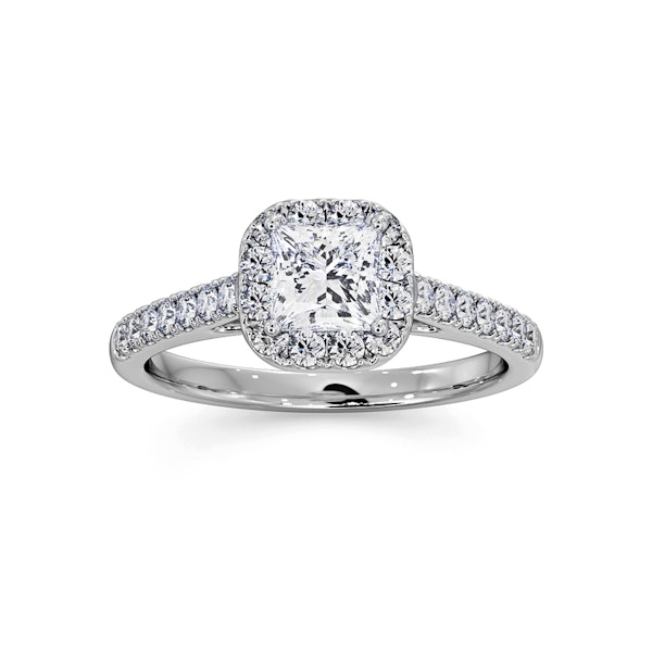 Roxy GIA Diamond Engagement Side Stone Ring in 18KW Gold 1.22CT G/SI2 - Image 3
