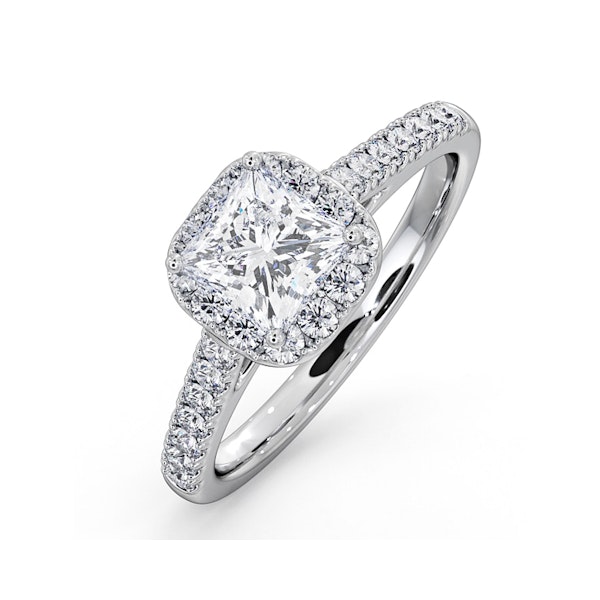 Roxy GIA Diamond Engagement Side Stone Ring in Platinum 1.48CT G/SI2 - Image 1