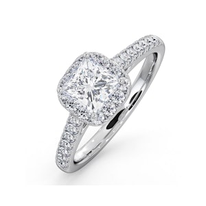 Roxy GIA Diamond Engagement Side Stone Ring in Platinum 1.48CT G/VS2