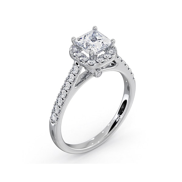 Roxy GIA Diamond Engagement Side Stone Ring in Platinum 1.48CT G/SI2 - Image 4