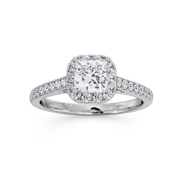 Roxy GIA Diamond Engagement Side Stone Ring in Platinum 1.48CT G/VS2 - Image 3