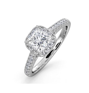 Roxy GIA Diamond Engagement Side Stone Ring 18KW Gold 1.58CT G/SI