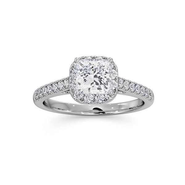 Roxy GIA Diamond Engagement Side Stone Ring 18KW Gold 1.58CT G/VS1 - Image 3