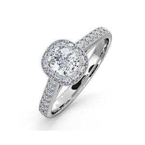 Danielle Lab Diamond Engagement Side Stone Ring in Platinum 1CT G/SI1