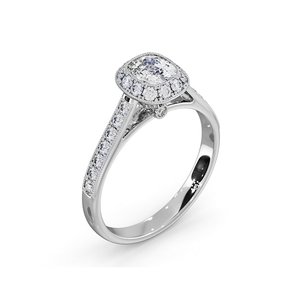 Danielle Lab Diamond Engagement Side Stone Ring in Platinum 1CT F/VS1 - Image 4