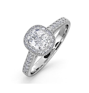 Danielle GIA Diamond Engagement Side Stone Ring Platinum 1.25CT G/VS1