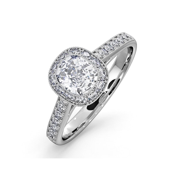 Danielle GIA Diamond Engagement Side Stone Ring Platinum 1.25CT G/VS1 - Image 1