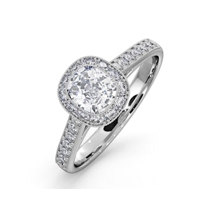 Danielle GIA Diamond Engagement Side Stone Ring Platinum 1.25CT G/VS1