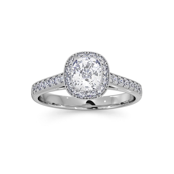 Danielle GIA Diamond Engagement Side Stone Ring Platinum 1.25CT G/VS1 - Image 3