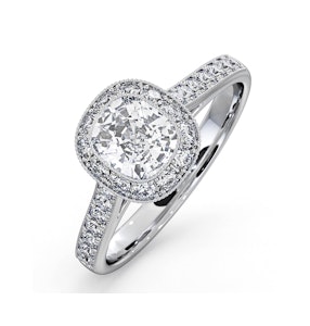 Danielle GIA Diamond Engagement Side Stone Ring Platinum 1.50CT G/VS1