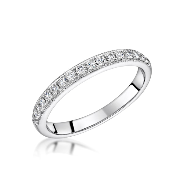 Danielle Matching 2.8mm Wedding Band 0.38ct H/Si Diamonds in 18KW Gold SIZE J - Image 1