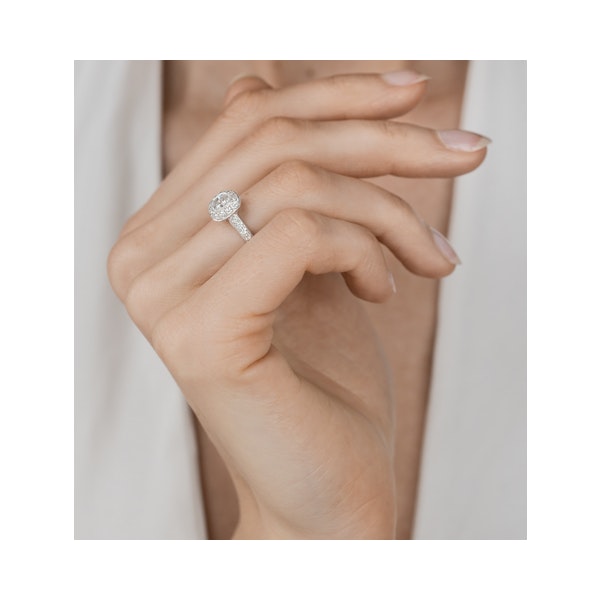 Danielle Lab Diamond Engagement Side Stone Ring Platinum 2.10CT F/VS1 - Image 2