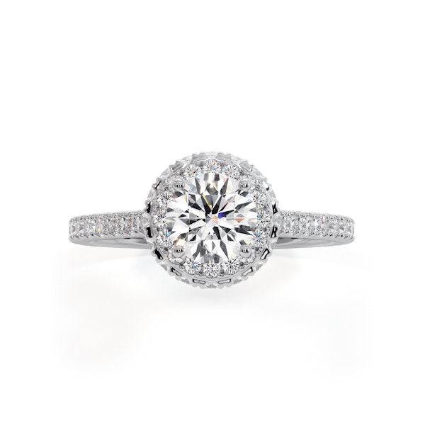 Valerie GIA Diamond Halo Engagement Ring 18K White Gold 1.40ct G/VS2 - Image 2