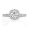 Elizabeth GIA Diamond Halo Engagement Ring 18K White Gold 1.00ct G/SI2 - image 2