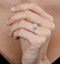 Elizabeth GIA Diamond Halo Engagement Ring 18K White Gold 1.00ct G/SI2 - image 4