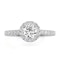 Reina GIA Diamond Halo Engagement Ring in 18K White Gold 1.10ct G/SI2 - image 2