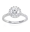 Reina GIA Diamond Halo Engagement Ring in 18K White Gold 1.40ct G/SI2 - image 3