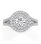 Camilla GIA Diamond Halo Engagement Ring 18K White Gold 1.15ct G/SI2 - image 2