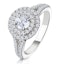 Camilla GIA Diamond Halo Engagement Ring 18K White Gold 1.15ct G/SI2 - image 1