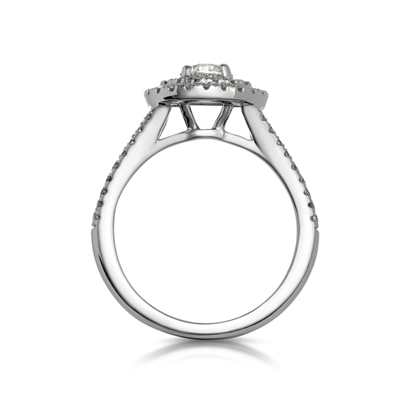 Camilla Diamond Halo Engagement Ring 18K White Gold 1.15ct G/SI1 - Image 3