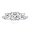 3 Stone Meghan Diamond Engagement Ring 1.7CT G/SI1 in 18K White Gold - image 2