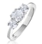 3 Stone Meghan Diamond Engagement Ring 1.7CT G/SI1 in 18K White Gold - image 1