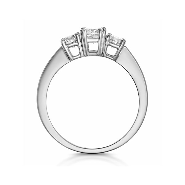 3 Stone Meghan Diamond Engagement Ring 1CT G/SI1 in Platinum - Image 3