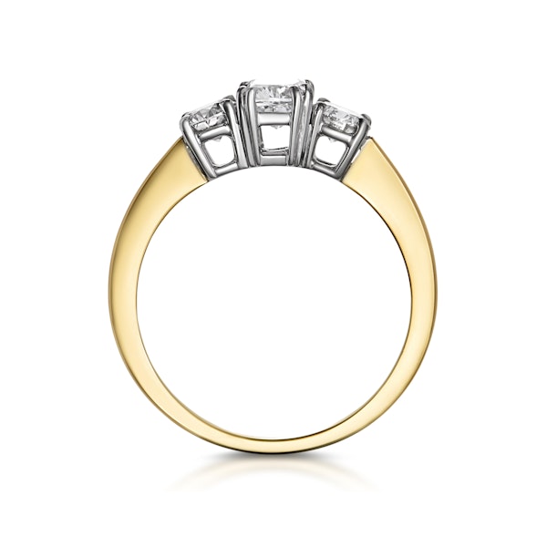 3 Stone Meghan Diamond Engagement Ring 1CT G/Vs2 in 18K Gold - Image 3