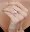 Diana Lab Diamond Pear Halo Engagement Ring Platinum 1ct G/VS1 - image 4