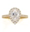 Diana GIA Diamond Pear Halo Engagement Ring in 18K Gold 1.35ct G/SI2 - image 2