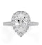 Diana Lab Diamond Pear Halo Engagement Ring Platinum 1.60ct G/VS1 - image 2