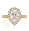 Diana GIA Diamond Pear Halo Engagement Ring in 18K Gold 1.60ct G/SI2 - image 2