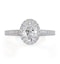 Georgina GIA Oval Diamond Halo Engagement Ring Platinum 1.30ct G/Vs1 - image 2