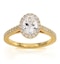Georgina GIA Oval Diamond Halo Engagement Ring 18K Gold 1.30ct G/Vs1 - image 3