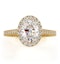 Georgina GIA Oval Diamond Halo Engagement Ring 18K Gold 1.55ct G/VS2 - image 2