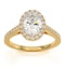 Georgina GIA Oval Diamond Halo Engagement Ring 18K Gold 1.55ct G/VS2 - image 3