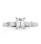 Genevieve GIA Emerald Cut Diamond Ring in 18K White Gold 0.70ct G/SI2 - image 2