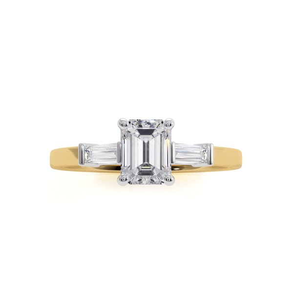 Genevieve GIA Emerald Cut Diamond Ring in 18K Gold 0.90ct G/VS1 - Image 2