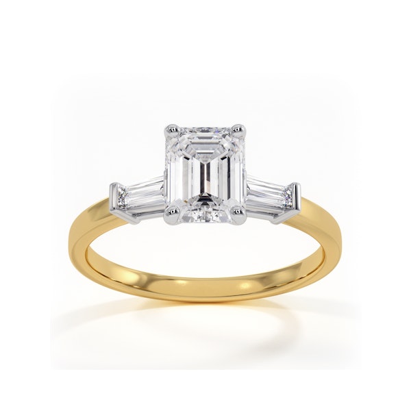 Genevieve GIA Emerald Cut Diamond Ring in 18K Gold 1.25ct G/VS2 - Image 3