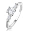 Genevieve GIA Emerald Cut Diamond Ring in 18K White Gold 0.70ct G/SI2 - image 1