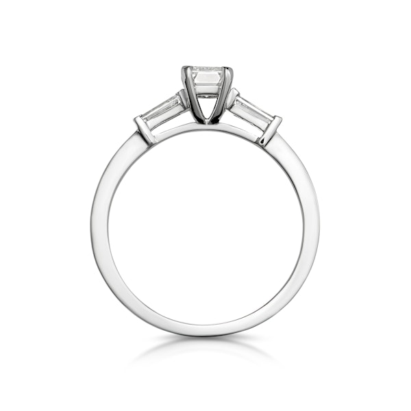 Genevieve Emerald Cut Diamond Ring in 18K White Gold 0.70ct G/VS1 - Image 3