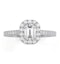 Annabelle GIA Diamond Halo Engagement Ring 18K White Gold 1ct G/VS2 - image 2