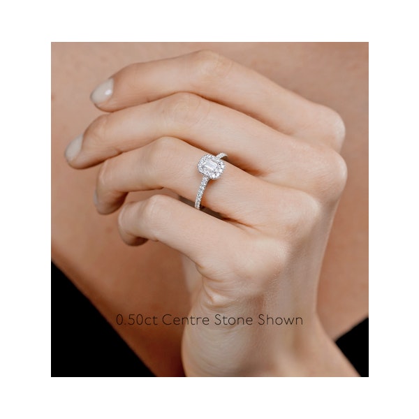 Annabelle Lab Diamond Halo Engagement Ring in Platinum 1.65ct F/VS1 - Image 2