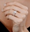 Annabelle GIA Diamond Halo Engagement Ring 18K White Gold 1ct G/VS2 - image 4