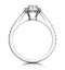 Annabelle GIA Diamond Halo Engagement Ring 18K White Gold 1ct G/VS2 - image 3