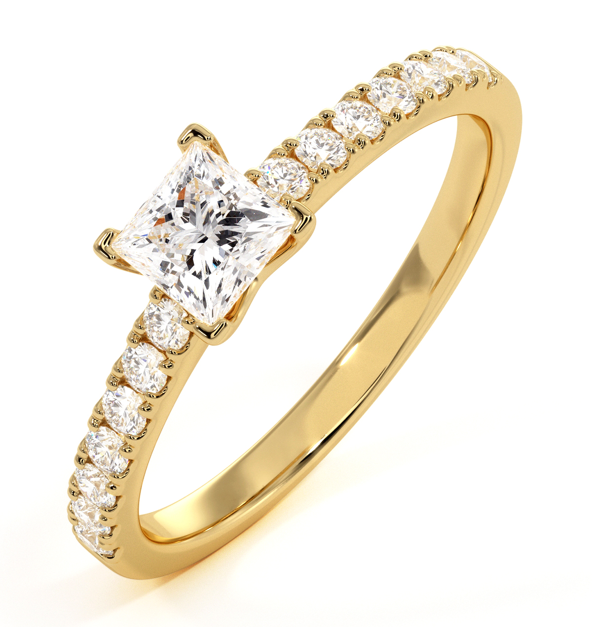 Katerina Princess Cut Diamond Halo Engagement Rings The Diamond Store
