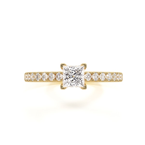 Katerina Lab Princess Diamond Engagement Ring 18K Gold 0.85ct G/SI1 - Image 2