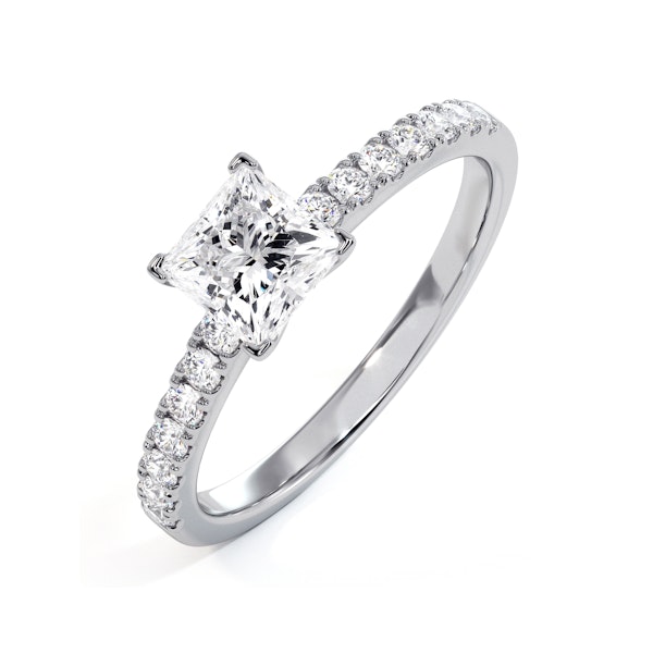 Katerina GIA Princess Diamond Engagement Ring 18KW Gold 1.15ct G/VS2 - Image 1